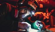 A United States Navy Sailor embarks on mechanical training while working to repair the surface of a Navy vessel.