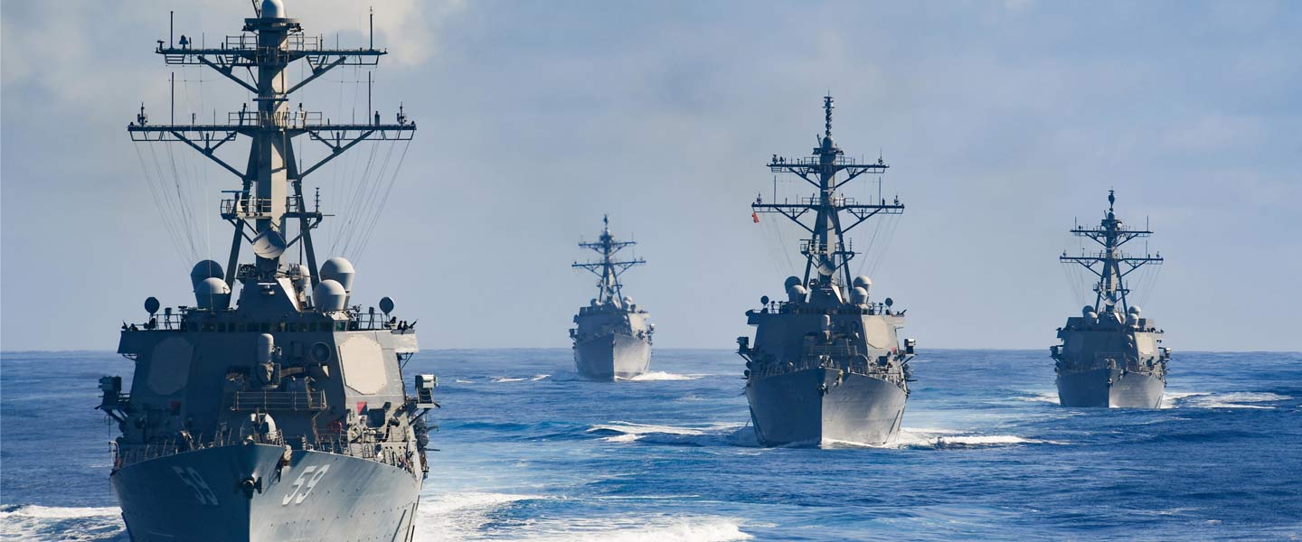 US Navy strike group at sea