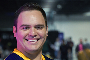 Navy Esports player LT Aaron Jones poses for a portrait.