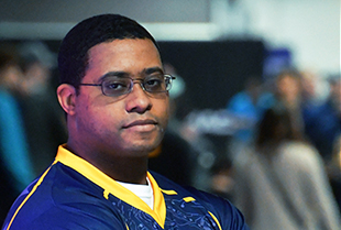 Navy Esports player PS1 Keith Cherry poses for a portrait.