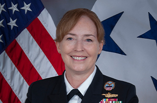 Official United States Navy headshot of Michelle Skubic, Supply Corps Officer