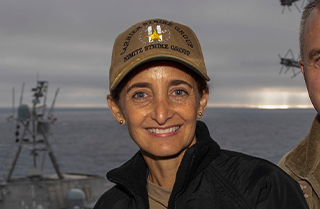 Official United States Navy headshot of Yvette Davids, Surface Warfare Officer