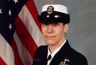 Official United States Navy headshot of Linda “Sunny” Fox, Retired Master Chief and Logistics Specialist