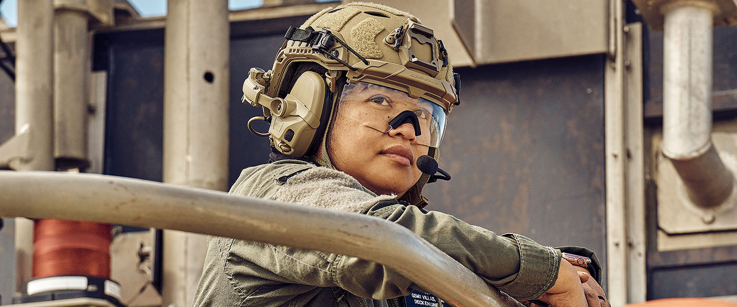 Navy Reserve Sailor in flight gear.